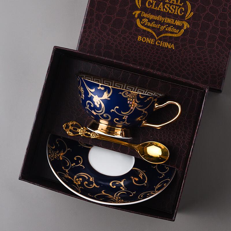 Sapphire Blue European Style Coffee Cup Set