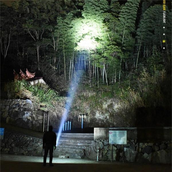 Outdoor Waterproof Led Flashlight Powerful Rechargeable Flashlight 26650 Bright Light Lamp Camping Hand Light USB Flash Lamp
