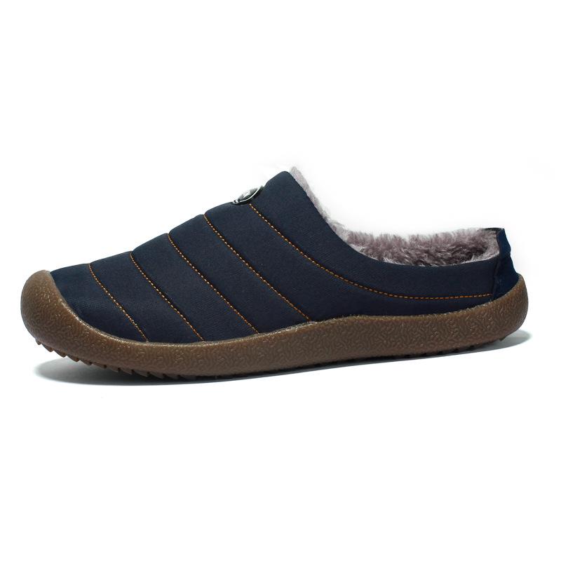 Men's Plush Winter Indoor Slippers - Warm Dual-Use Cotton Shoes for Home