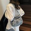 Summer New Denim Messenger Bag Retro Style Fashion Women's Bag Temperament Simple Large Capacity Multi-layer Shoulder Bag Niche