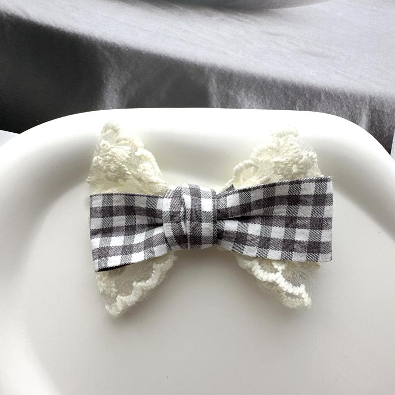 Girls Bowknot Lace Headwear Solid Color Hair Accessories Lovely Headwear Hairpins Advanced  Princess Headdress Barrettes