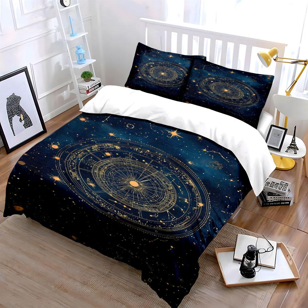 Astronomical chart with stars. Bedding sets Duvet cover sets Duvet covers Pillowcases(1 * Duvet Cover 2 * Pillowcases without duvet insert)