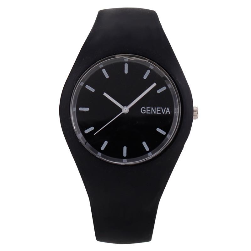 Trendy dameshorloge met siliconen quartz uurwerk en 24-uurs indicator, geschikt voor dagelijks gebruik.