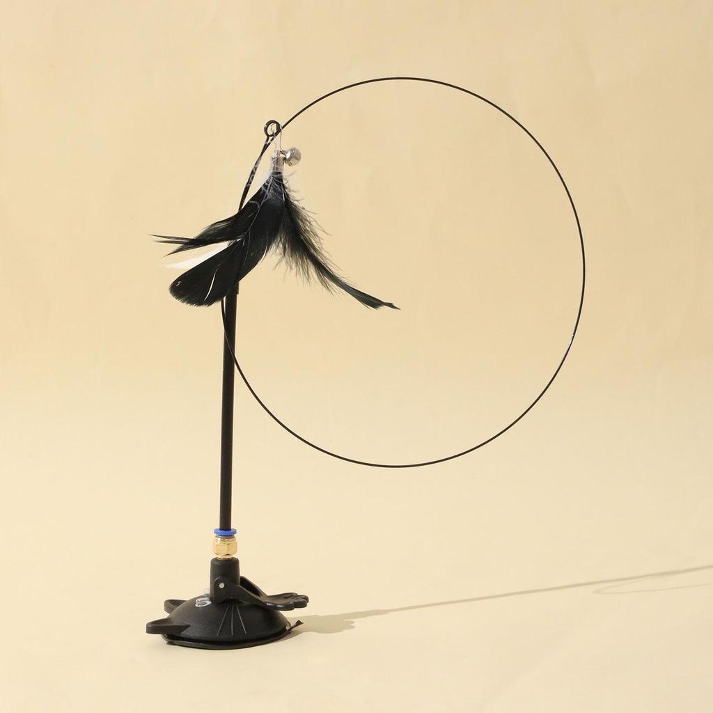 Cat Teaser Stick: Suction Cup Self-Entertainment Kit for Kittens