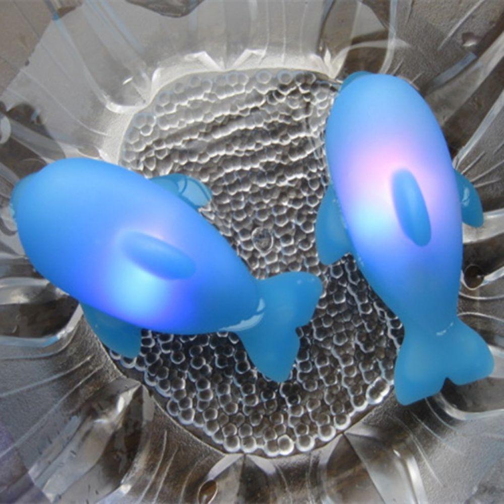 Bathroom Baby Dolphin Bath Toys LED Lamp Bath Toys Up Water Floating Toy Glowing Beach Toys