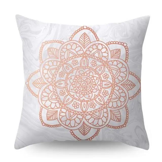 Decorative Pillowcase Rose Gold Geometric Pineapple Glitter Polyester Sofa Cushion Cover Home Furnishings