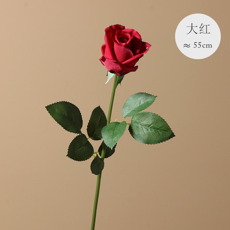High Imitation Rose Single Touch Moisturizing Rose Wedding Home Decoration Bouquet Ornament Rose Bud
