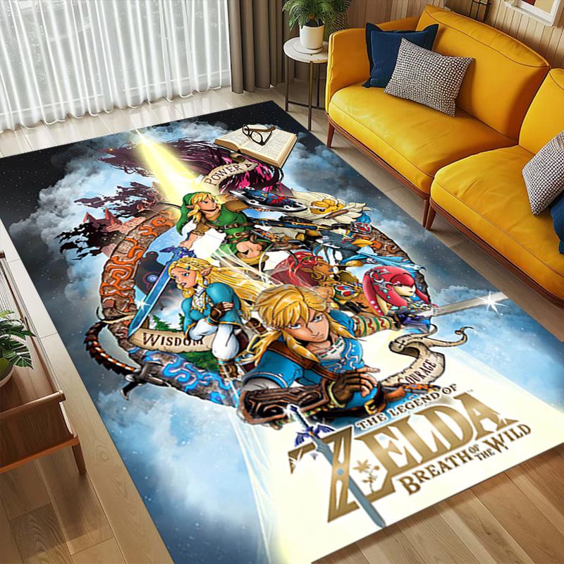 Legend Zelda Living Room Nonslip Area Rug Soft Carpet For Bedroom Game Playroom Sofa Office Home Decor Doormat Christmas Gift C9302302