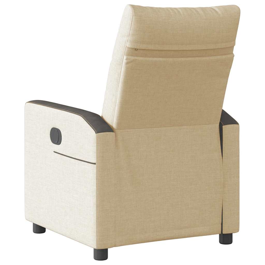 Cream Fabric Recliner Chair