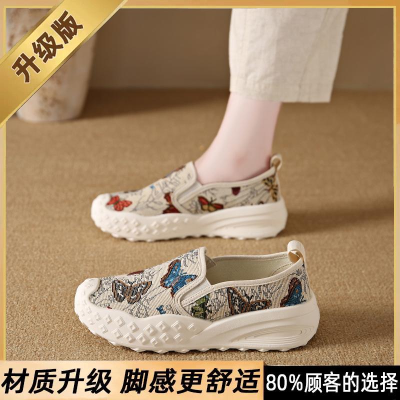 Canvas shoes new thick-soled breathable cloth shoes are not tired, fisherman shoes size autumn