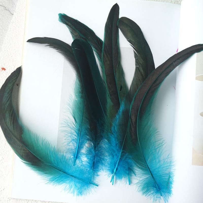 50Pcs Colorful Cock Tail 20-25Cm Stage Performance Mask Headdress Diy Decorative Material Tease Cat Stick Cat Toy Feather