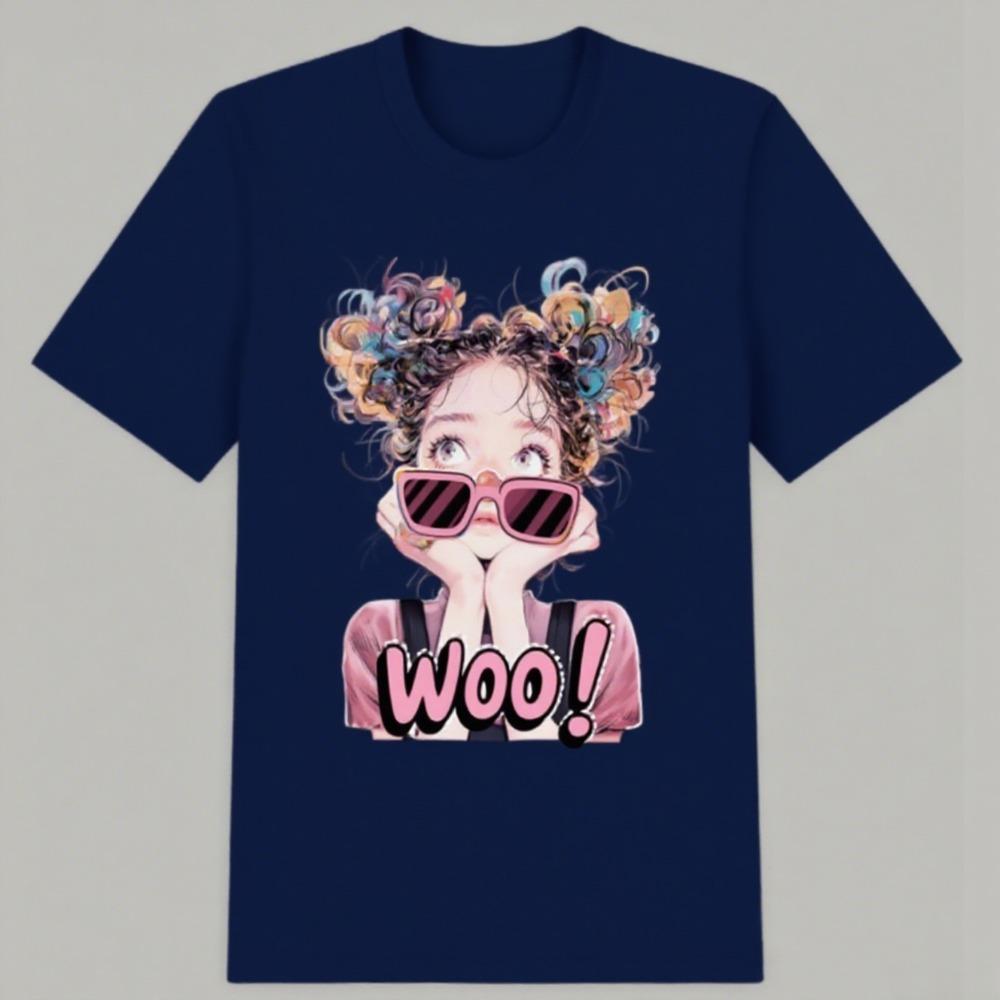 Couples Casual and High-quality Are Fashionable Street Daily Style High-quality Printed Cotton Short-sleeved Hot Trend T-shirt