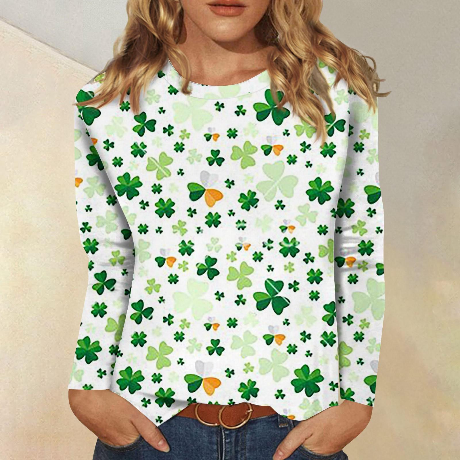 

Женская мода, повседневная блузка с длинным рукавом и круглым вырезом, пуловер с принтом XXXXXL