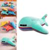 Plush Airplane Toy Soft Crystal Fabric Stuffed Toy Cartoon Airplane Pillow