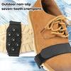 1 Pair Ice Cleats 7 Spikes Adjustable Fastener Tape Portable Anti-slip Winter Outdoor Climbing Hiking Shoes Boots Ice Snow Grips Crampons Gripper