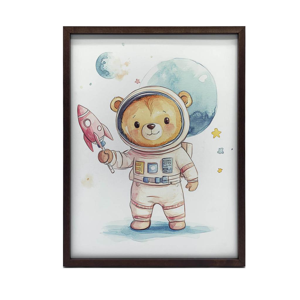 Plakat Misja Wesołego Misia Plakat Misja Wesołego Misia, 70X100 Cm, Rama Drewniana Ciemny Brąz, Papier Matowy 230 Gsm