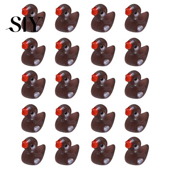 Duck Sculpture Set 20Pcs Mini Glow-in-the-dark Resin Ornaments Adorable High-quality Decor Sculptures for Garden Home Party Decoration Figurines