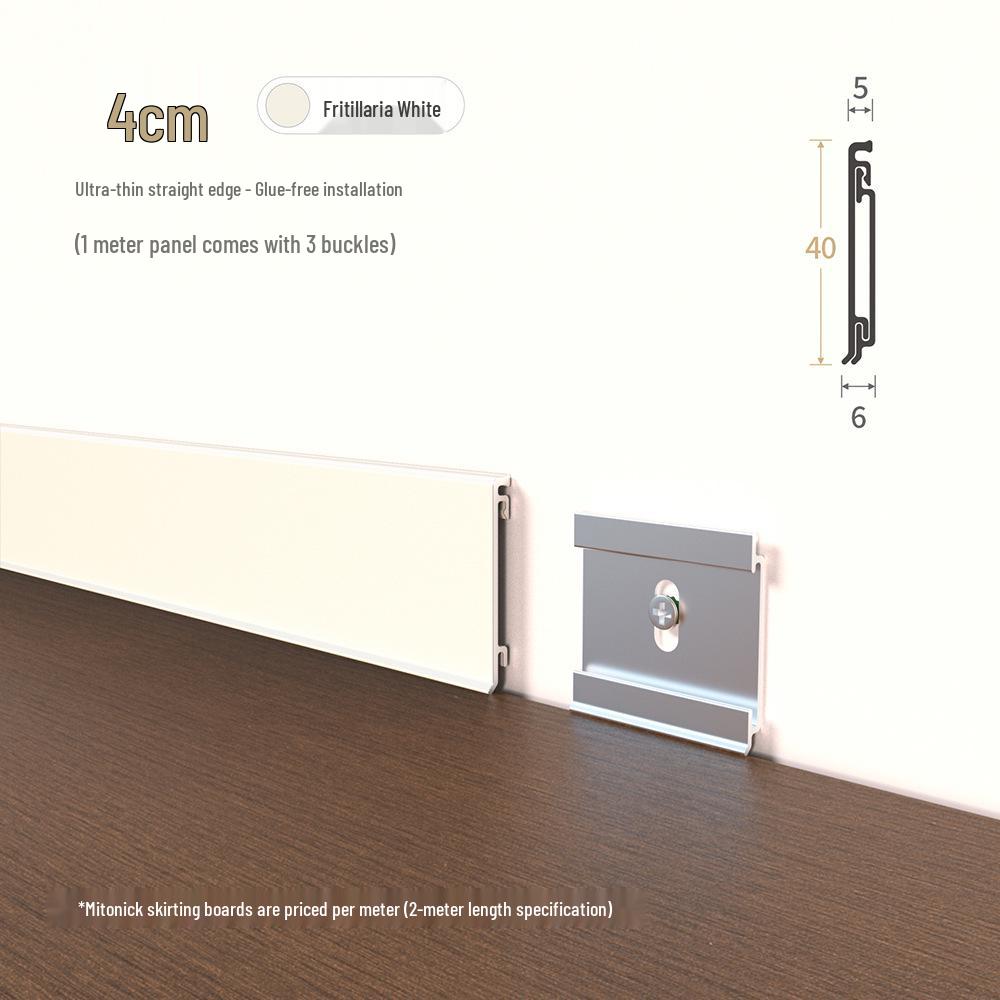 Meitong Ultra-Thin Pre-embedded Aluminum Alloy Skirting Board