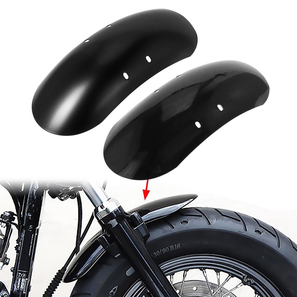 1PC Motorcycle Short Front Fender Mudguard Cover Gloss/Matte Black For Harley Sportster Forty Eight XL 1200X 2010-2017
