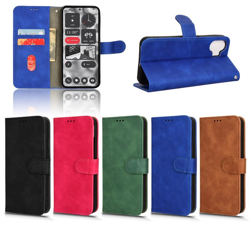Nothing Phone 2 Magnetic Buckle Flip Cover: Multi-Card, Business Leather Protective Case
