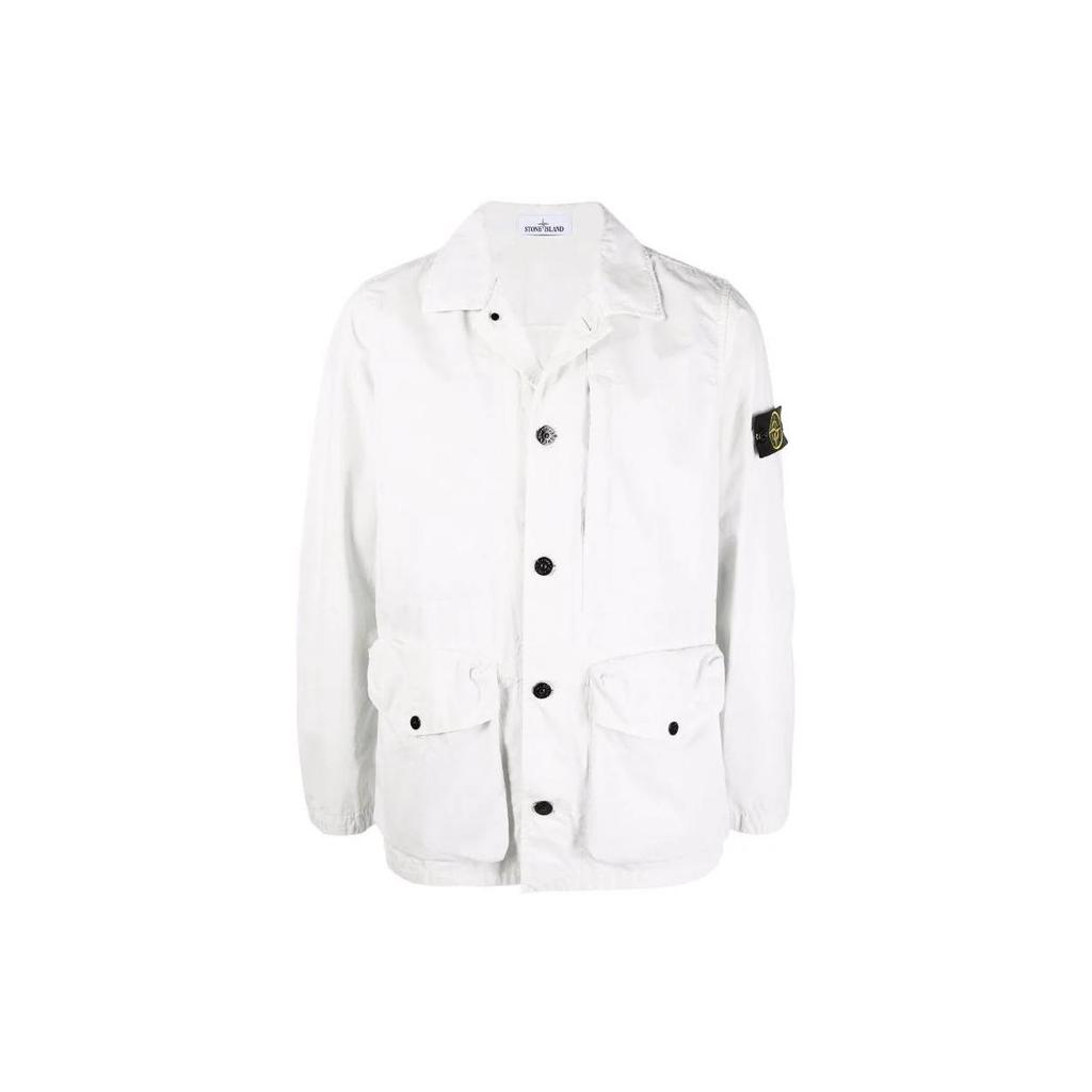 STONE ISLAND Jackets Men's White Lapel Moderate Other 7615439WN-V0103