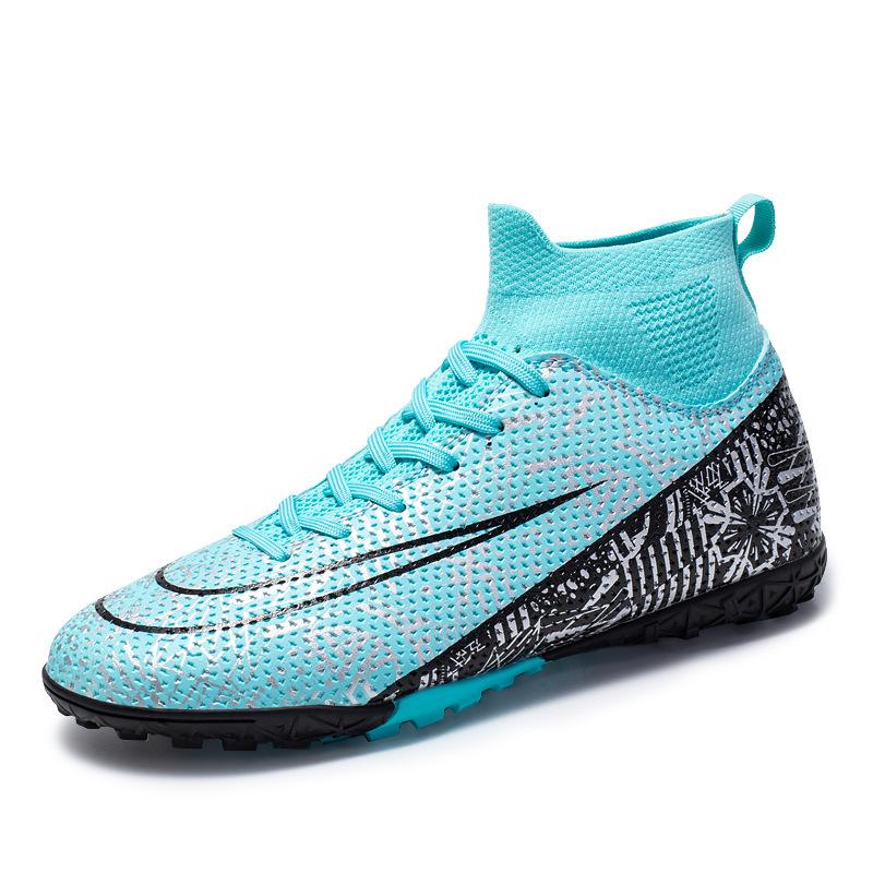 Football Shoes Men's Autumn High Top Long Shattered Nails Student Children Boys Professional Training Amazon Football Shoes