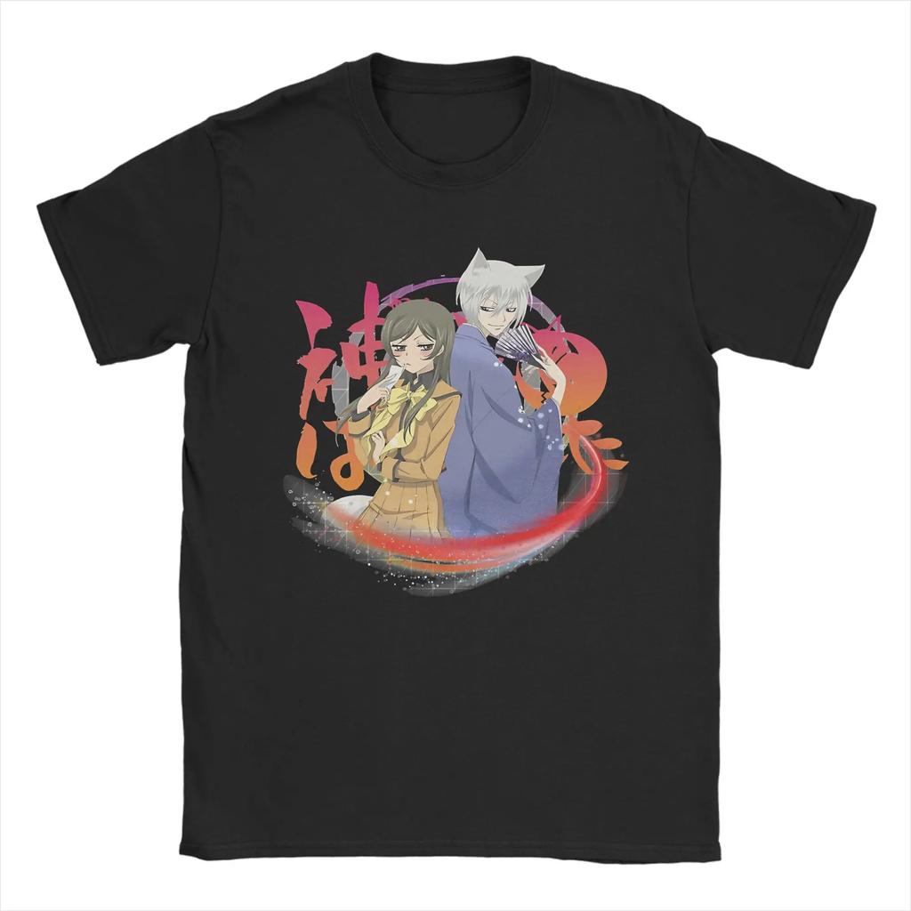 Tomoe and Nanami T-Shirt Summer Kamisama Kiss Pure Cotton T Shirts for Man Harajuku Print Tee Shirt Short Sleeve Y2K Funny Tops