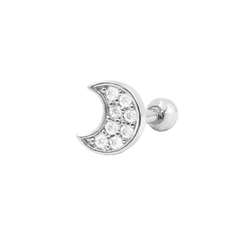 Gaibei 3D Moon Bow Ear Cartilage Studs - European & American Style Jewelry.