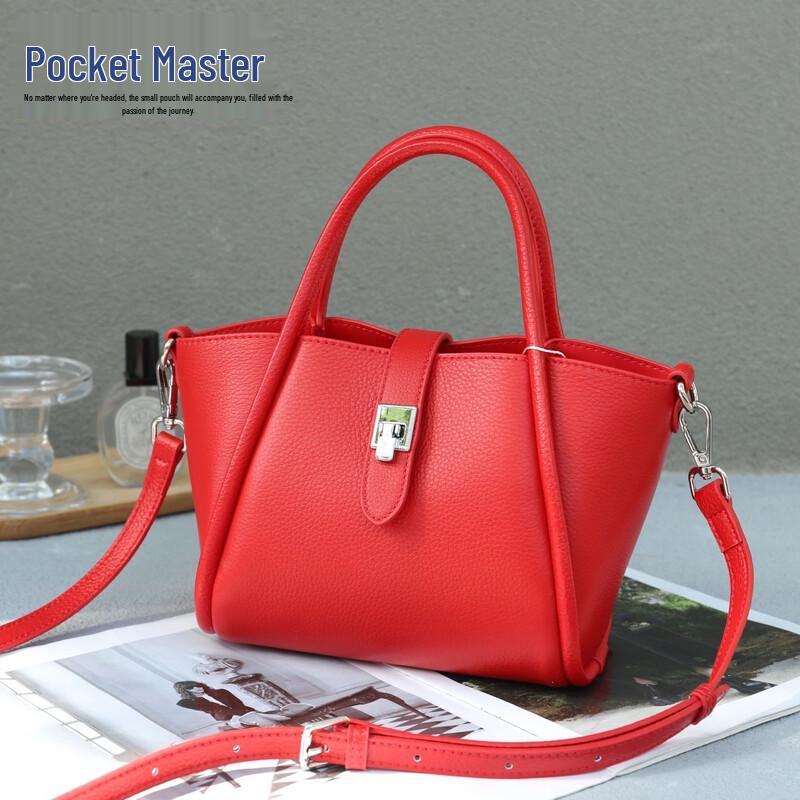 Настоящая кожаная сумка-корзина Dou Xiaozhu