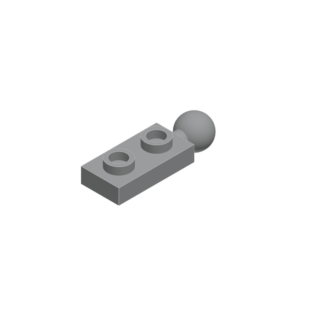 10PCS 22890 Plate Modified 1x2 with Tow Ball Block Moc Color Accessories Compatible with Brick DIY Children