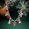 Salircon New Trendy Christmas Series Charm Necklace Women Metal Santa Claus Elk Snowman Bell Pendant Choker Neck Jewelry Gift