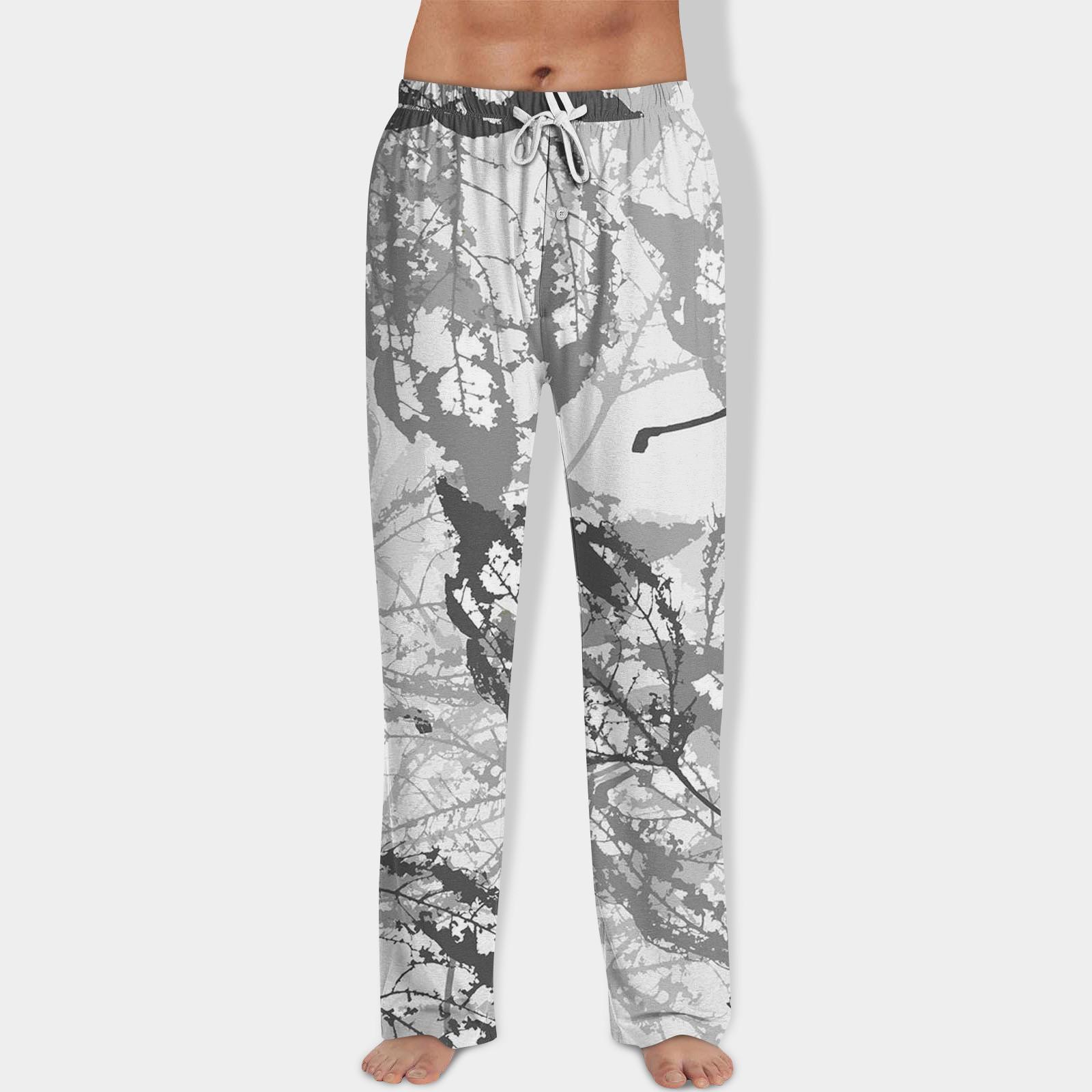 

Мужские брюки с принтом и завязками, повседневные пижамные брюки XL