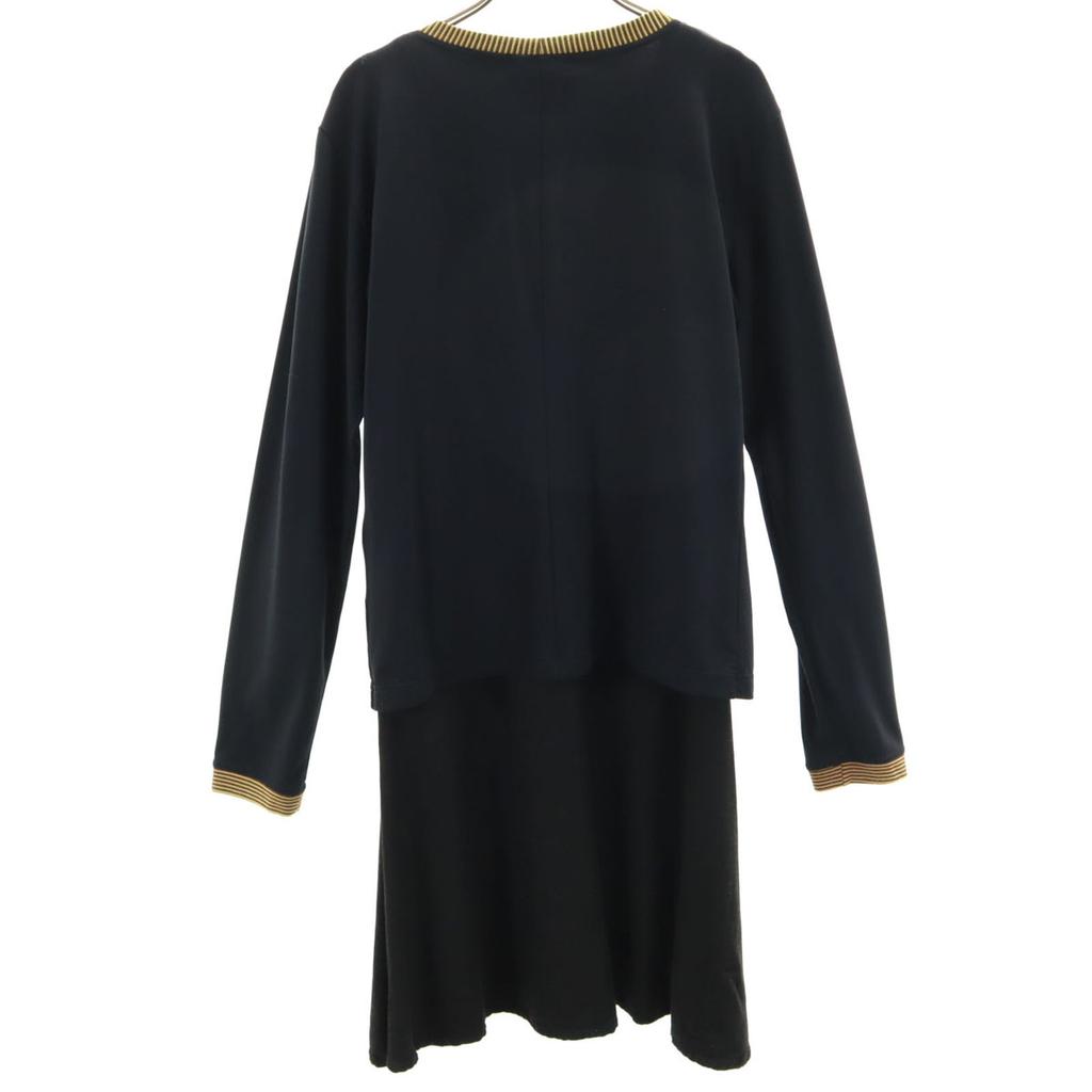 Fendi Made In Italy Border Pattern Long Sleeve Ensemble Knee-length Dress Women Used