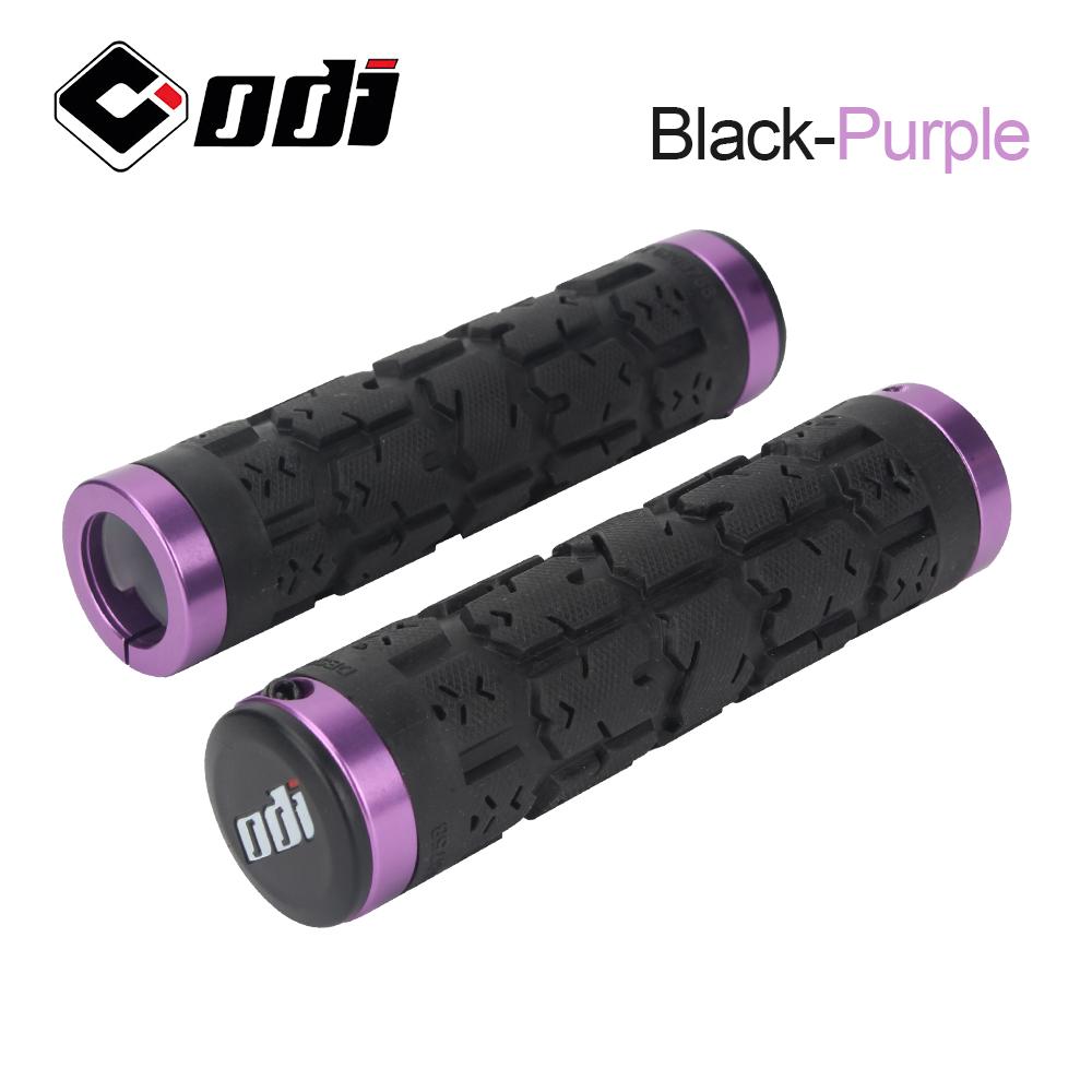 ODI RG01 Bicycle Handlebar Grips Rogue Lock-on Anti-Slip Shock Absorption Handle Cover Double Locking for MTB/Road Bike Parts чёрно-фиолетовый