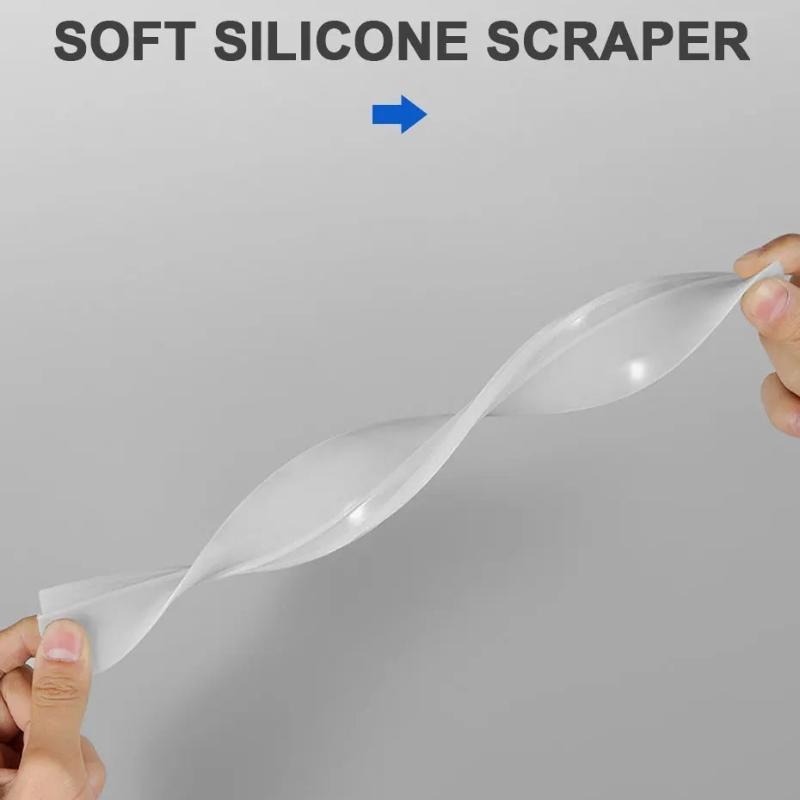 Flexible Silicone Car Wiper Scraper Scratch Free Auto Glass Cleaner Handheld Water Remover Reusable Quick Dry Cleaning Tool Tool