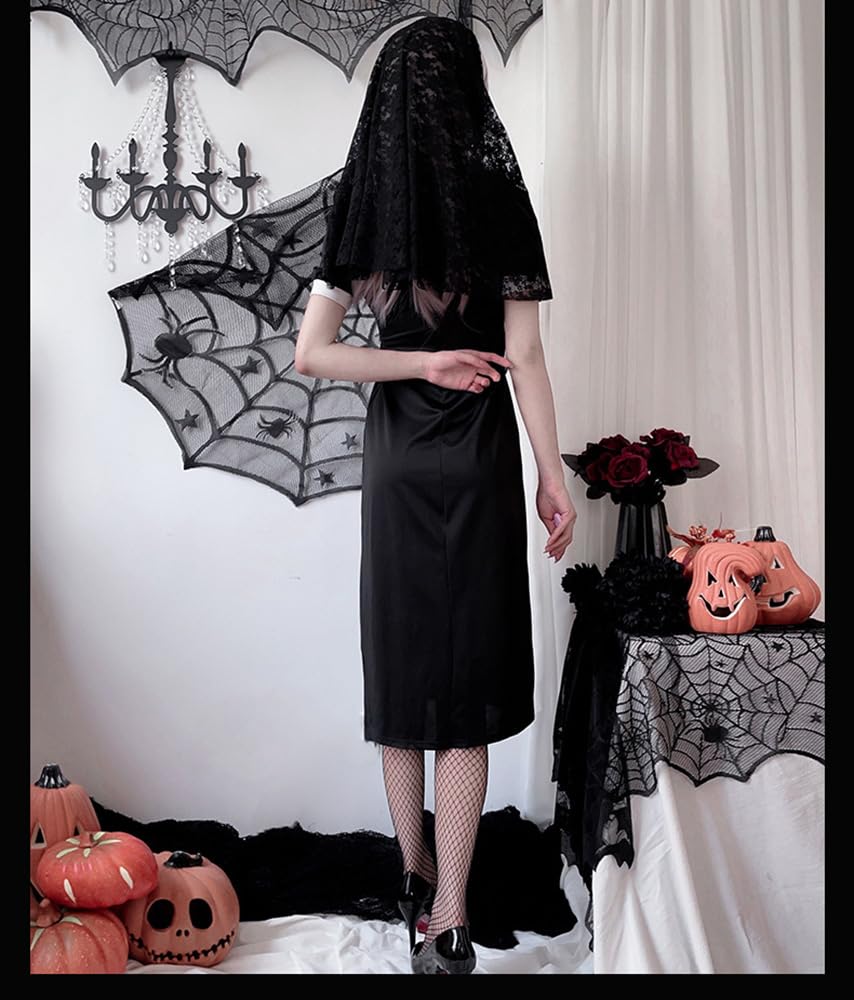 Sexy Nun Halloween Sister Set [Cedar Eight] Costume, Costume, Cosplay, 3-piece (L)