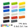 40PCS DIY 1x4 Dots Thick Figures Bricks Educational Creative Size 1*4 Dots Building Blocks Compatible With 3010 Toy For Children