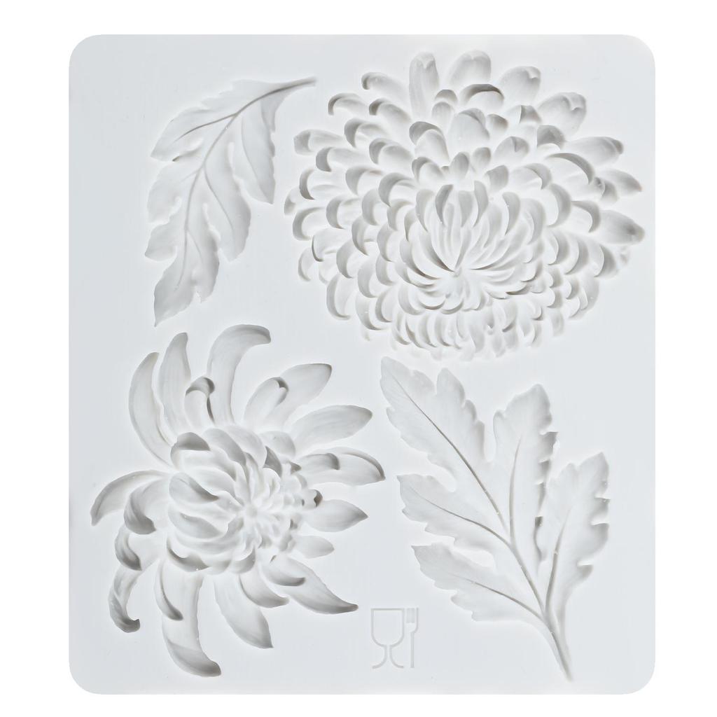 Daisy Flower Silicone Mold Chrysanthemum Fondant Molds Cake Decorating Tools Cupcake Topper Candy Sugar Craft Gum Paste Polymer Clay