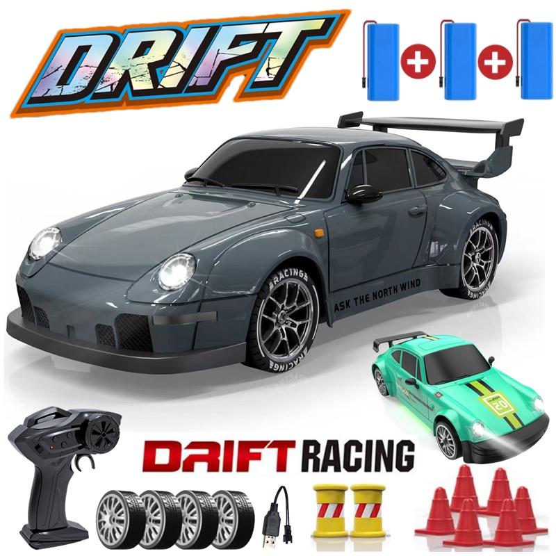 4Wd Rc Drift Car With Led Light 2.4G Radio 20Km/H High Speed Remote Control Racing Cars Vehicle Model Toy Gift For Boy Girl Kid