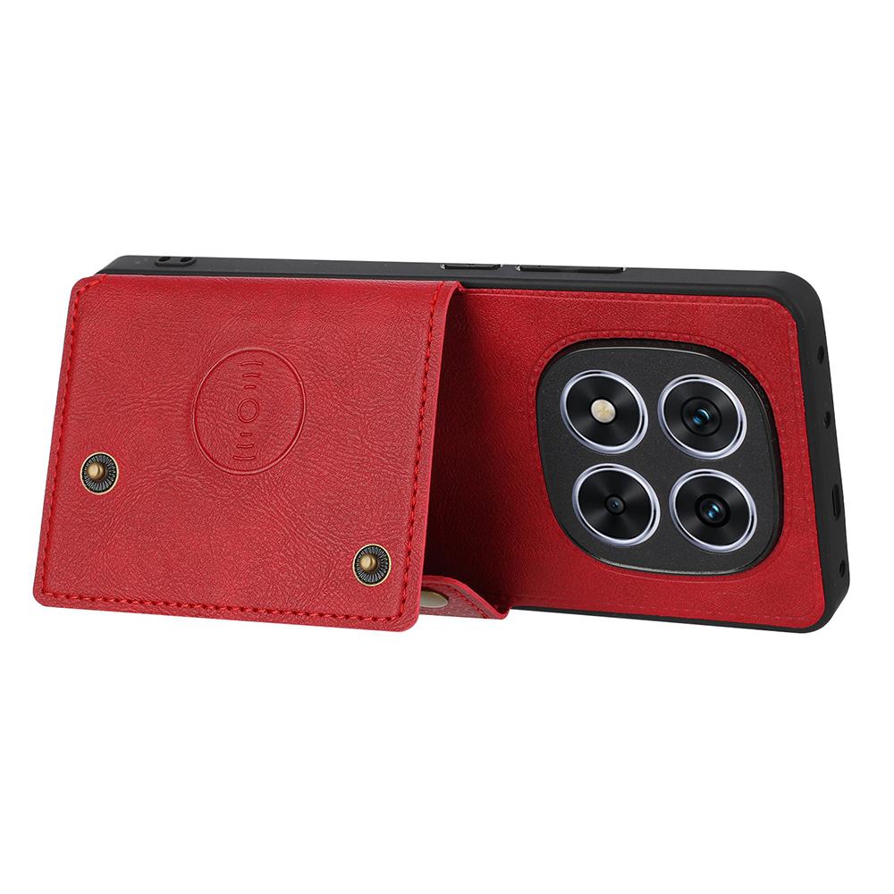 Für Xiaomi Redmi Note 15 Pro 5G (Global) Hülle mit Kartenfächern Ständer Leder + TPU Handyhülle