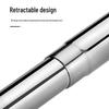 Telescopic Curve or L-Shaped Shower Curtain Rod, Waterproof and Punch-Free, for Bathroom/Toilet.