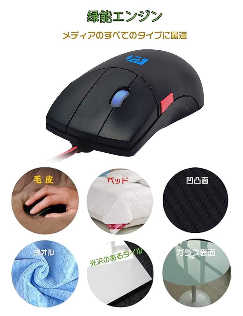 Shengshou 5-Button Wired Mouse with 4 DPI Modes, 1200-3200 DPI, High Precision, Adjustable Buttons, Independent Scroll Button, Custom Macro