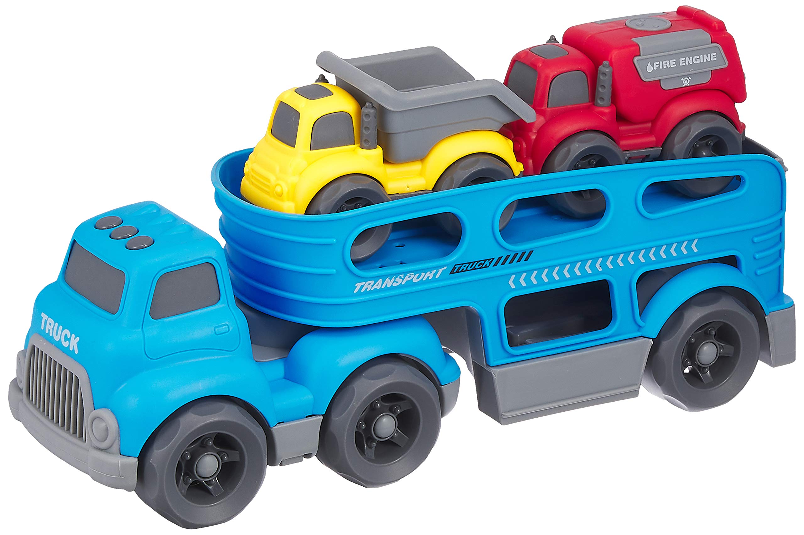 

JOZEN Vehicle Town Carrier Car Dump Truck Fire Engine Set JFVT008-BYR