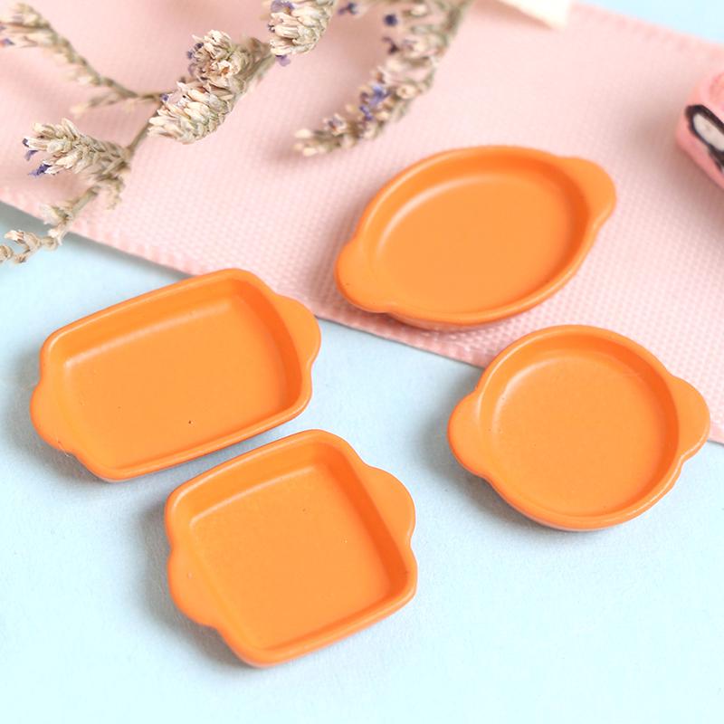 2-33pcs Dollhouse Miniature Trays Plates Doll Mini Food White Dishes Tableware Kitchen Toys Doll House Accessories