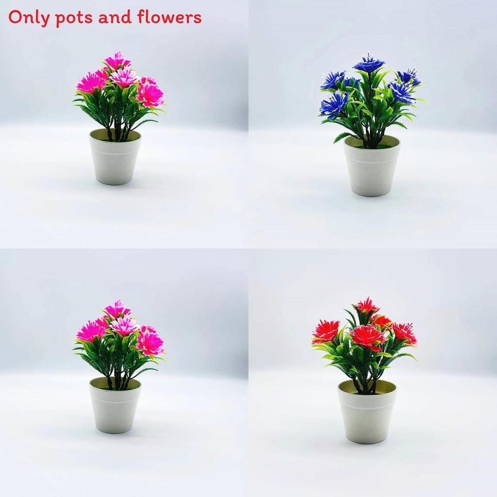 Artificial Gossampinus Malabarica Decorative Flower Pot With Plastic Flowers For Bedroom