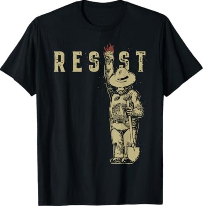 Vintage Smokey The Resist Bear Women’s Men T-Shirt Unisex T-Shirt XXL
