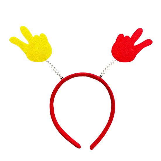 

Kids Headband Non-Slip Base Stable Fit Spring Design Mark Flower Hand Decor Hair Hoop Children Day Performance Hair Accessory D