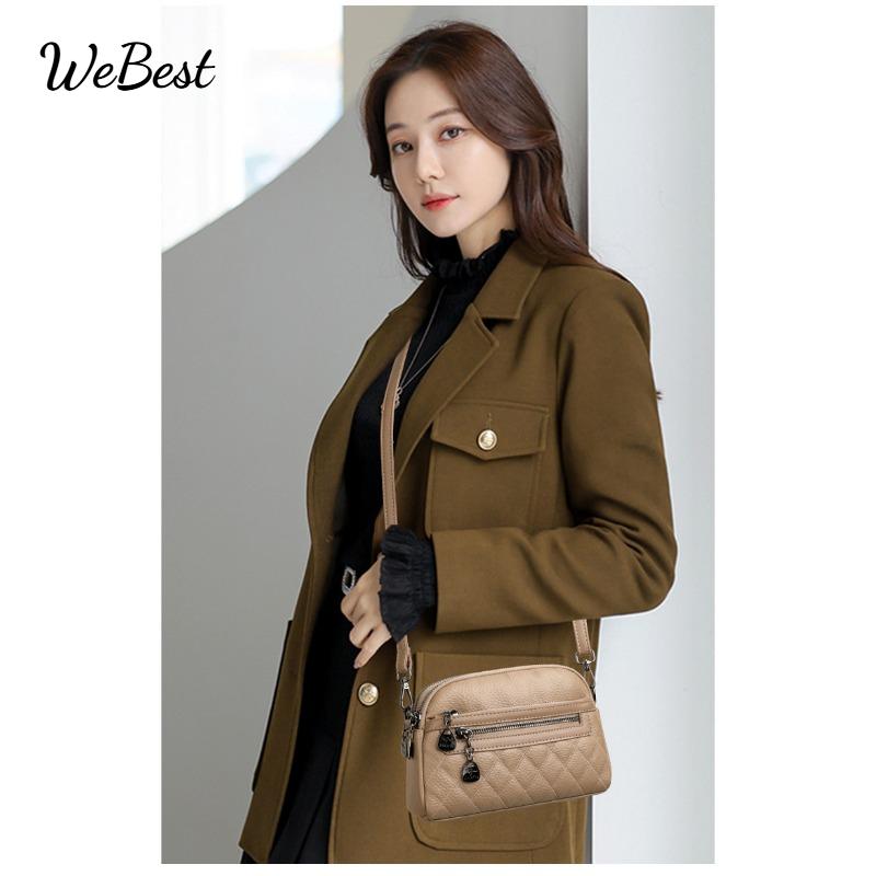 

Lingge Minimalist Single Shoulder Crossbody Bag чёрный