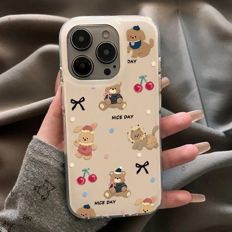 

Single Layer Doll Bear for IPhone17promax Mobile Phone Case for Apple 16 New 15pro Cute 14p For Apple 6