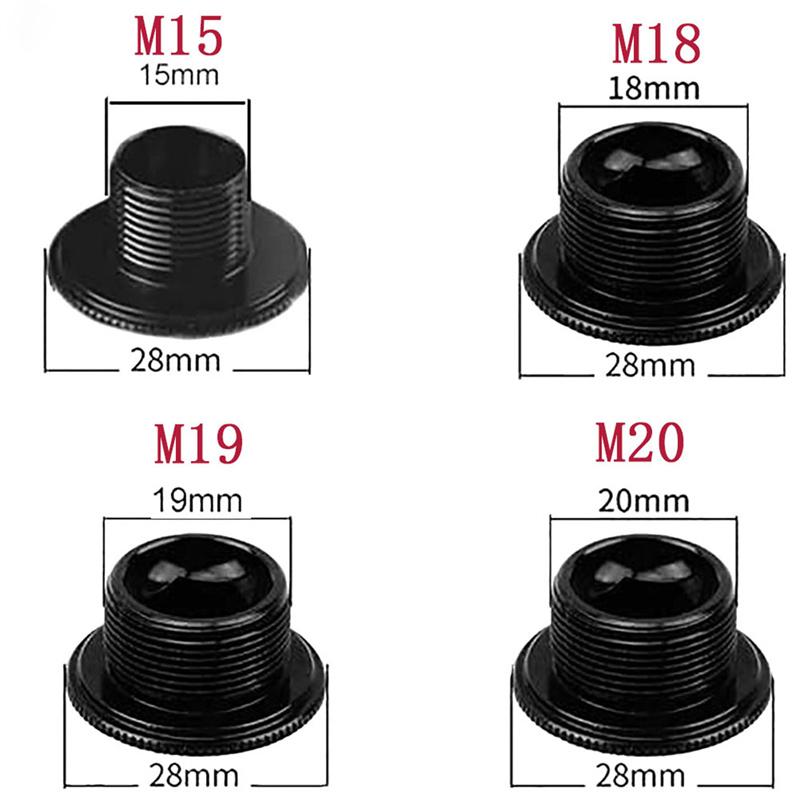 M15 -M20 Aluminum Alloy Mtb Crank Screw Cap Road Bike Crankset Cover Caps Bolt